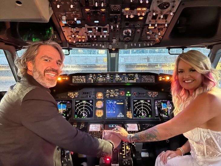Pam Patterson y Jeremy Salda en el vuelo 2690 de Southwest Airlines