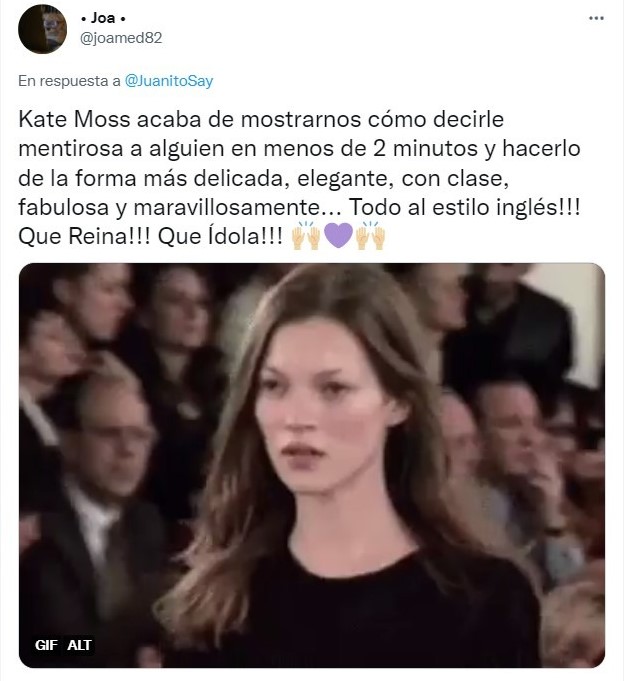 Tuit sobre fans aplauden a Kate Moss por su testimonio en la corte 