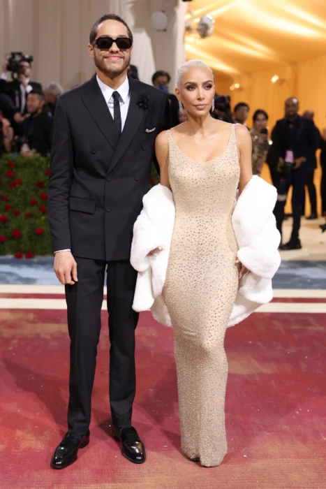 Pete Davidson and Kim Kardashian at the Met Gala 2022