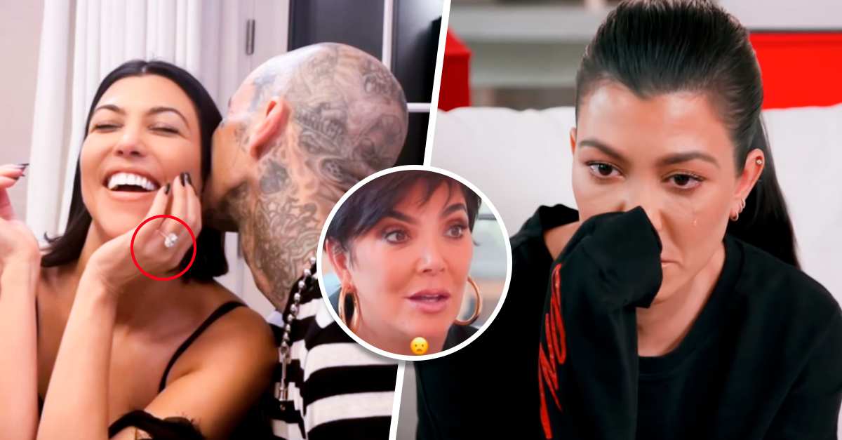 Kourtney Kardashian broke the engagement ring Travis Barker gave her