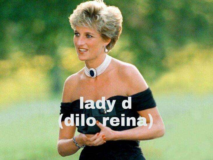 Queen Diana meme with a mistranslation of LADY D