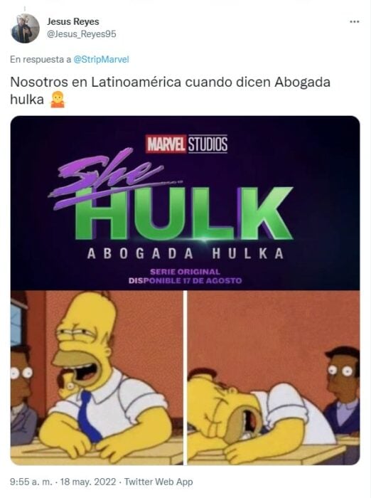 meme sobre el título de She Hulk, la abogada Hulka 
