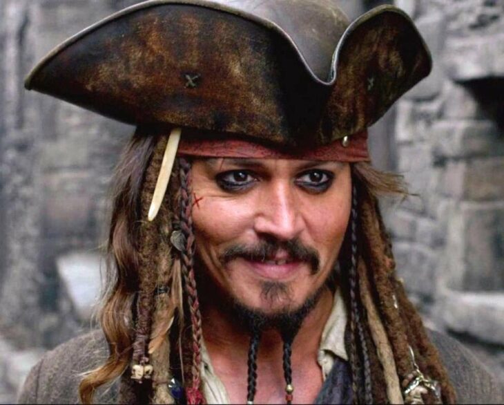 Johnny Depp en su personaje del Capitán Sparrow