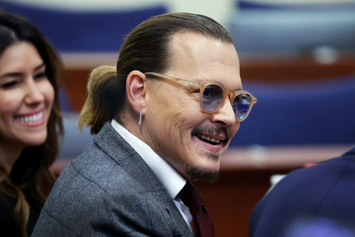 Cara de Johnny Depp durante el juicio por difamación con Amber Heard
