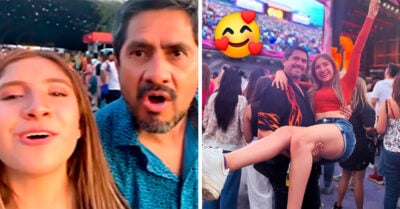 ¡El mejor papá! Nadie la acompañó al concierto y él se aprendió las canciones para ir con su hija