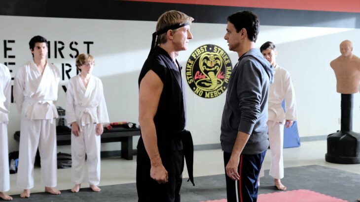 Daniel LaRusso y Johny Lawrence en la serie de Cobra Kai 