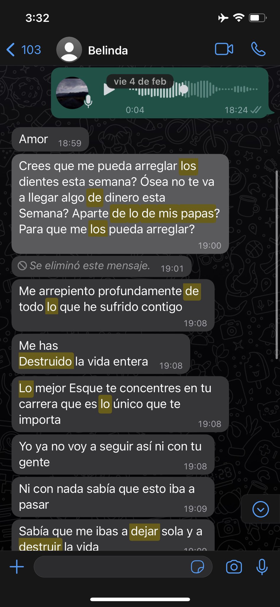 Was it for money? Christian Nodal leaks messages from Belinda in which