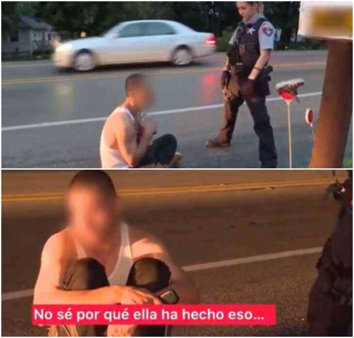 Policías creyeron que era un hombre ebrio, pero solo tenía el corazón roto