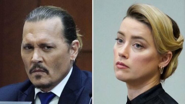 Imagen comparativa de Jonny Depp con Amber Heard 