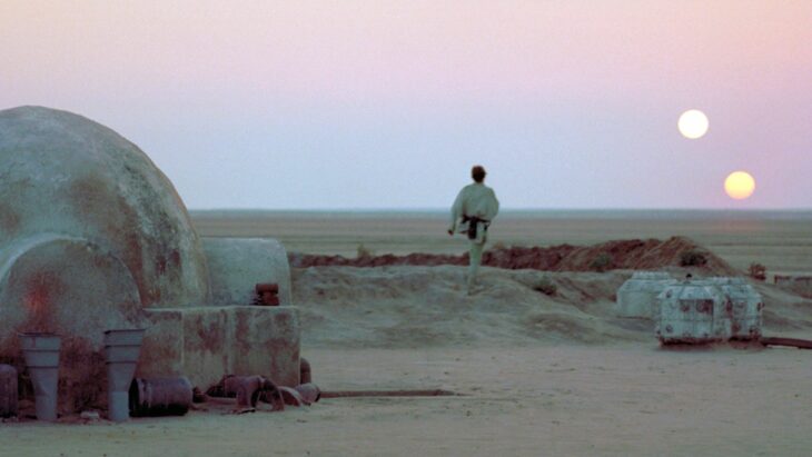 Tatooine, planeta natal de Luke Skywalker, en la saga Star Wars