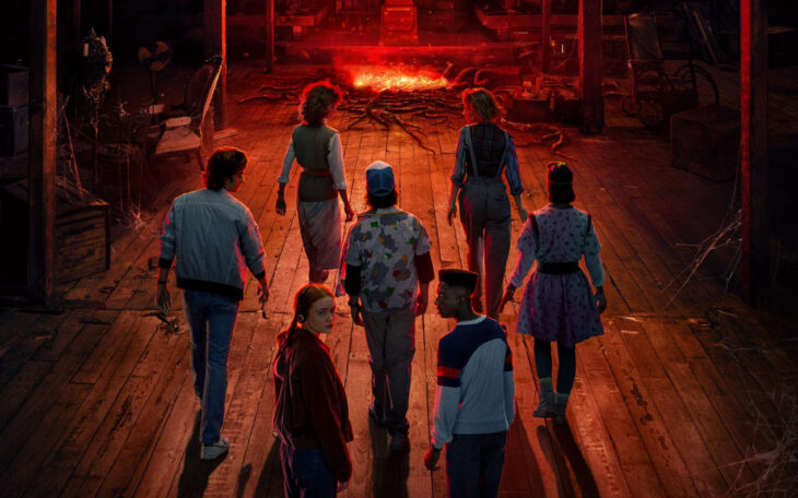 personajes de la serie Stranger Things en su tráiler final 