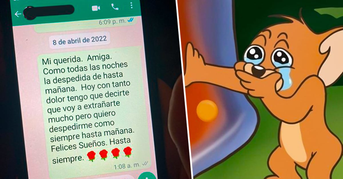 “I’m going to miss you”: granny sends a good night message to her deceased friend
