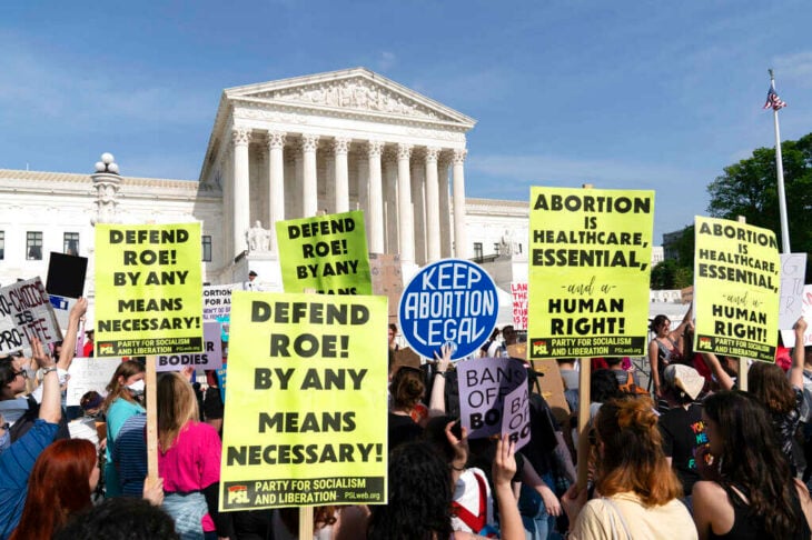 Manifestación a favor del aborto en la Corte Suprema de Estados Unidos 