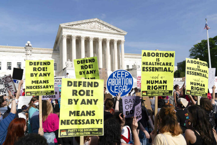 Manifestación a favor del aborto en la Corte Suprema de Estados Unidos 