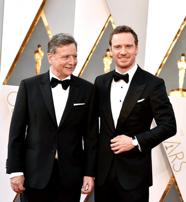 Michael Fassbender and Josef Fassbender at the Oscars, 2016