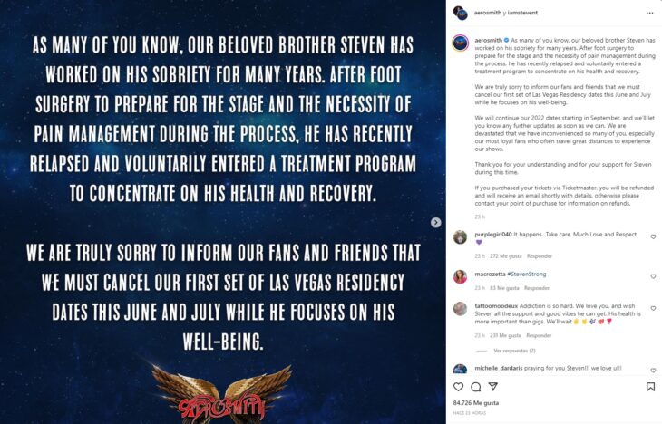 Aerosmith statement