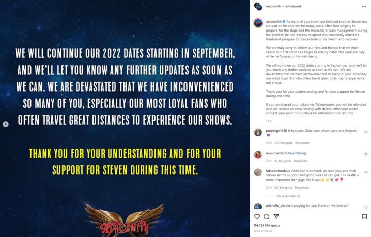 Aerosmith statement