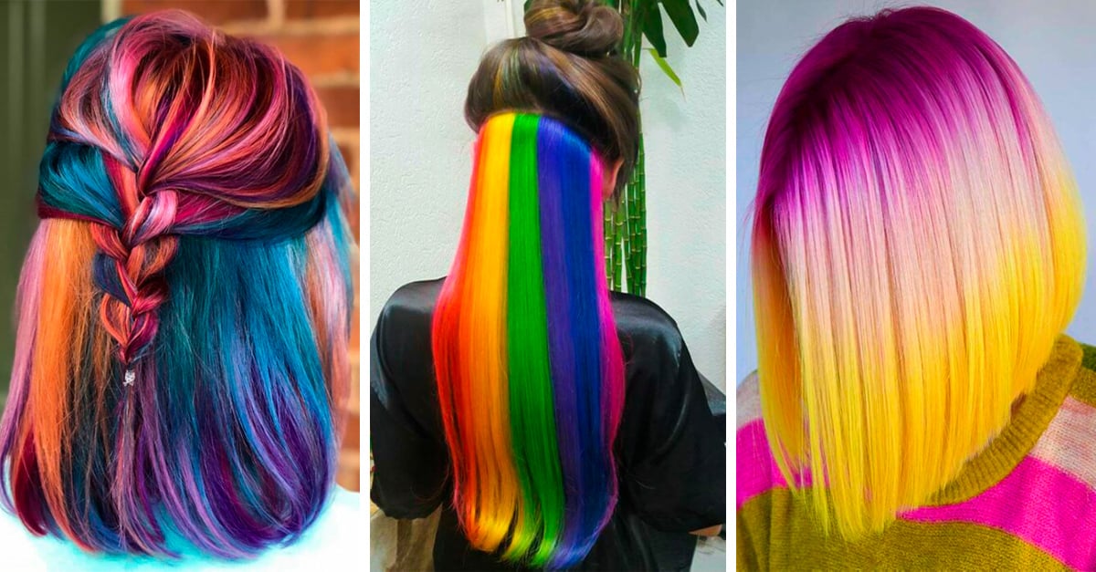 15 Great ideas if you can't choose a color for your hair... Paint it in