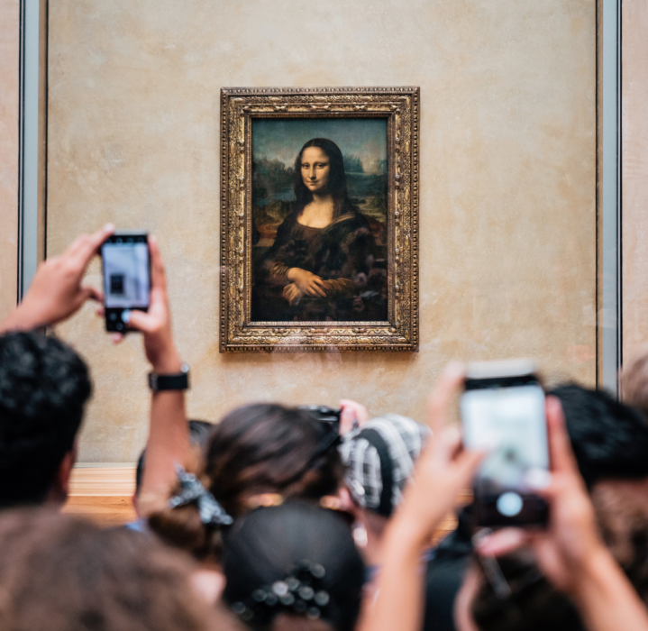 Mona lisa en museo de Louvre
