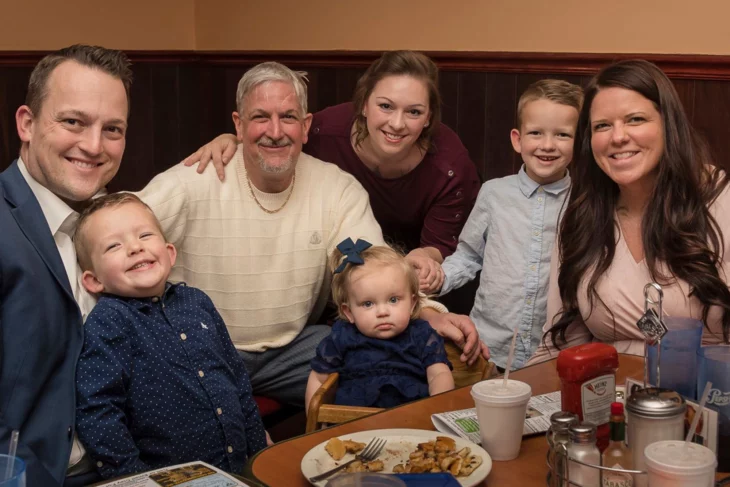 David Bennet con su familia