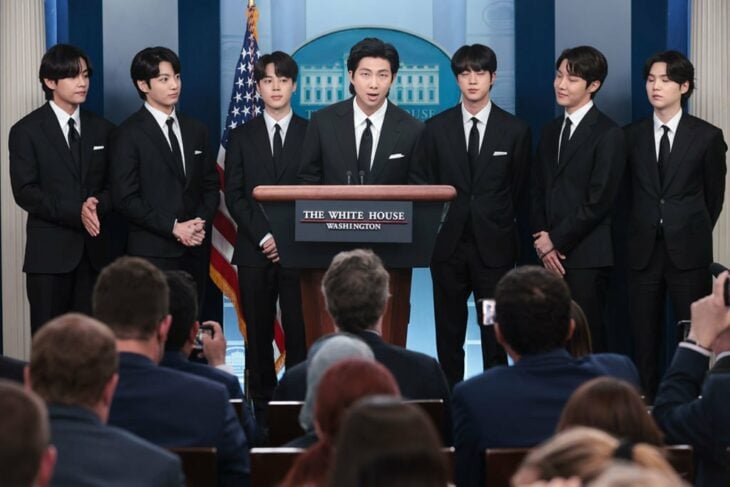 BTS en conferencia de prensa en la Casa Blanca