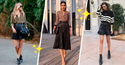10 Outfits con faldas polipiel que serán perfectos para los días de lluvia