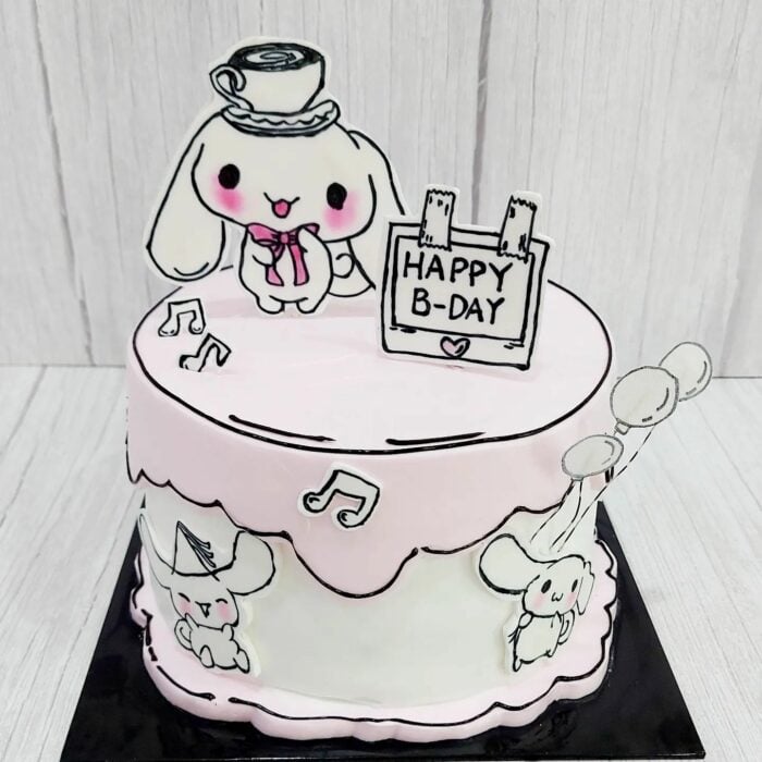 cake with rabbit; 20 pop art style cakes that look like something out of a comic