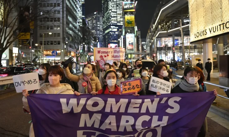 Marcha de mujeres en Tokyo