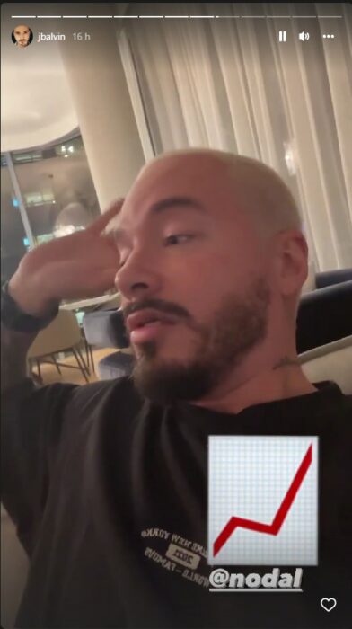 Captura de pantalla de J Balvin en su pleito con Nodal 