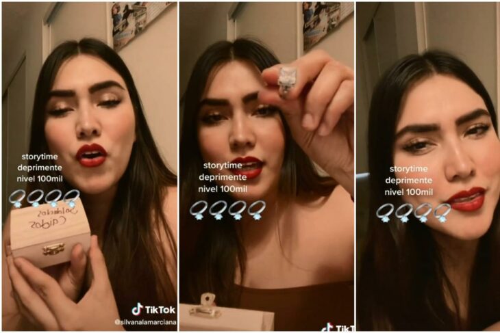 mujer viral en Tiktok por guardar anillos de compromiso