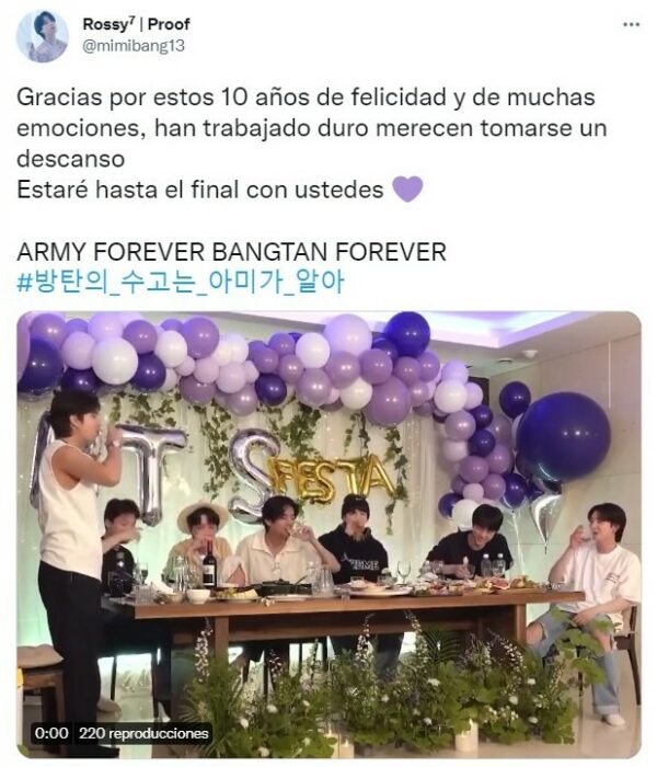 tuit sobre BTS anuncia una pausa para centrarse en sus carreras en solitario