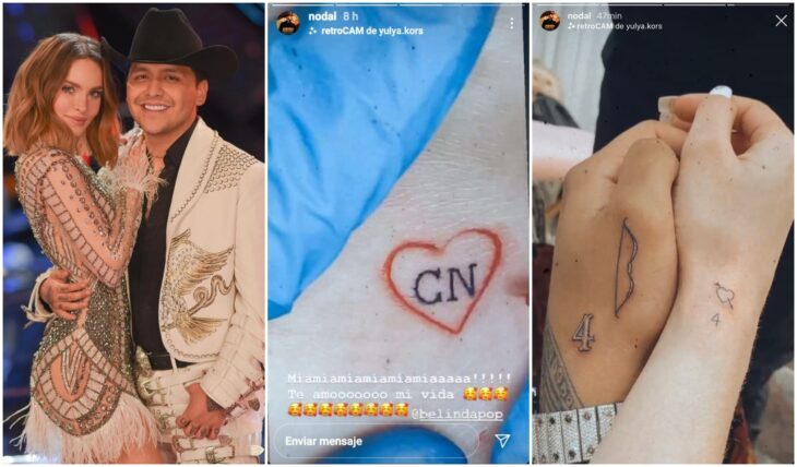 Belinda no longer has the tattoo with Nodal's initials