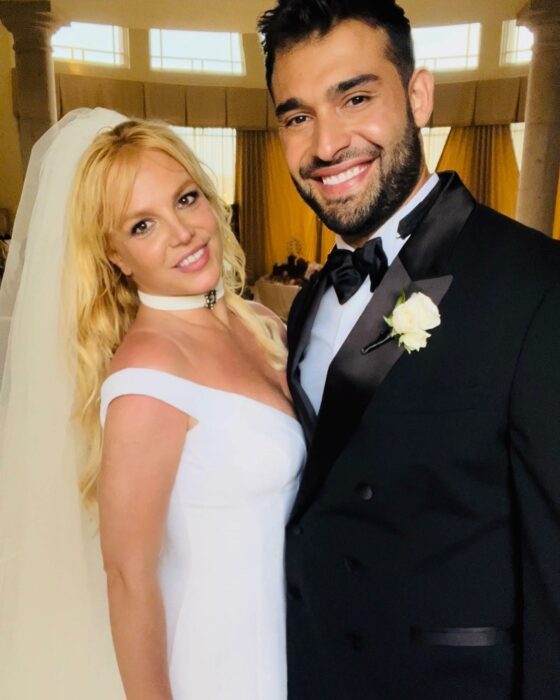 Britney Spears y Sam Asghari en su boda 