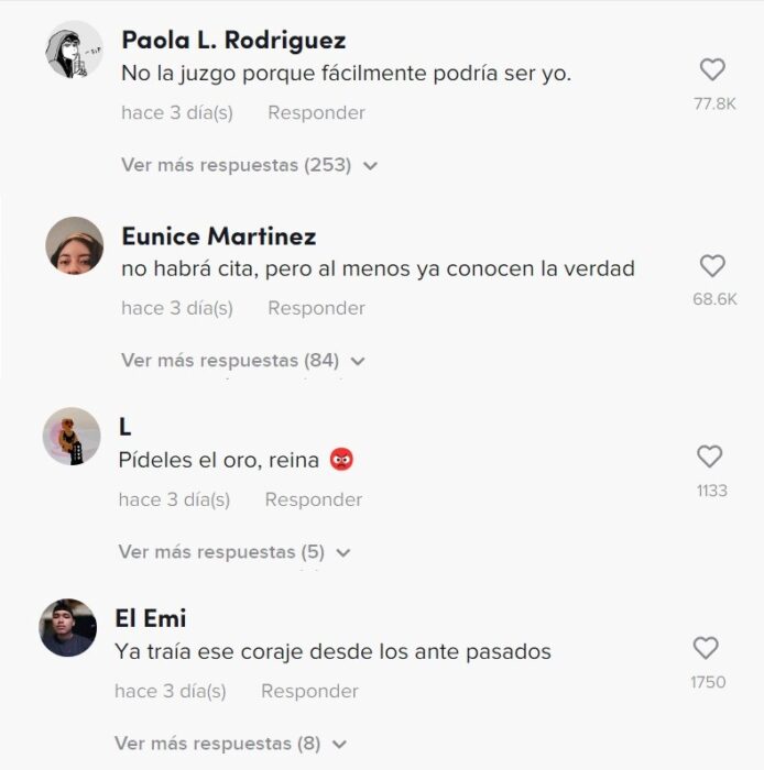 Comentarios de TikTok en el video de Chica empezó a ligar a unos españoles y terminó peleando con ellos por la conquista