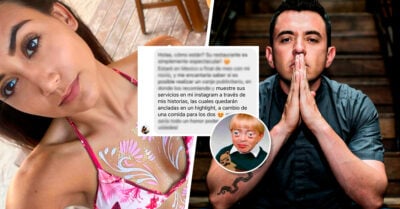 Chef mexicano expone a influencer colombiana por pedirle comida sin pagar