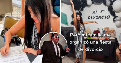 Chica firma su divorcio y toda su familia le organizó una gran fiesta