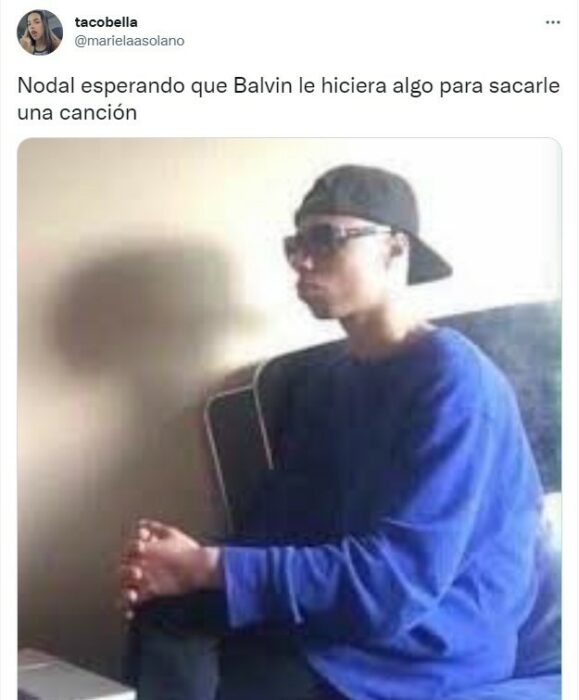 Tuit sobre Christian Nodal lanza canción contra J Balvin y Twitter se llena de memes