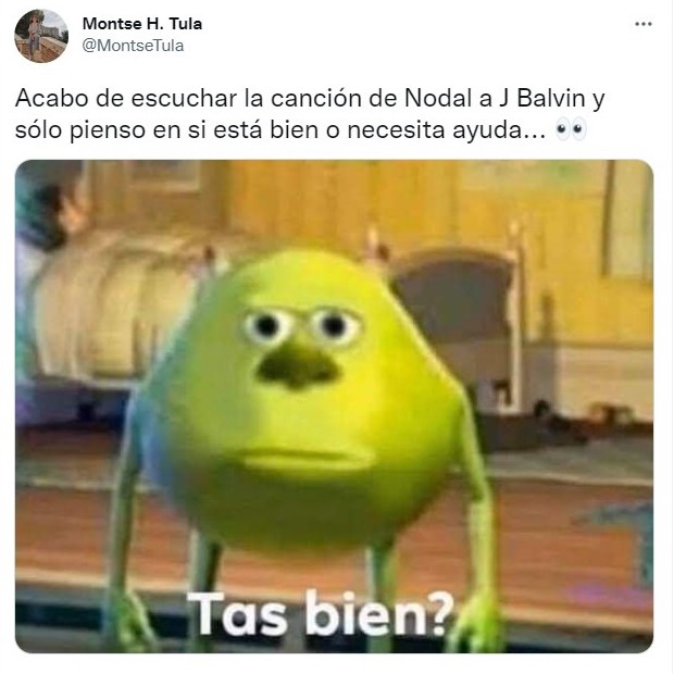 Tuit sobre Christian Nodal lanza canción contra J Balvin y Twitter se llena de memes