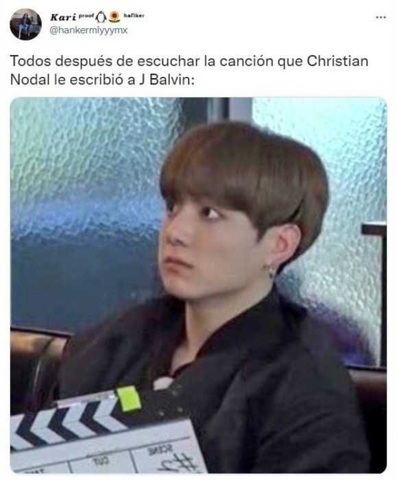 Tuit sobre Christian Nodal lanza canción contra J Balvin y Twitter se llena de memes