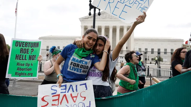 Demonstrations for the abolition of Roe vs.  Wade outside the United States Supreme Court