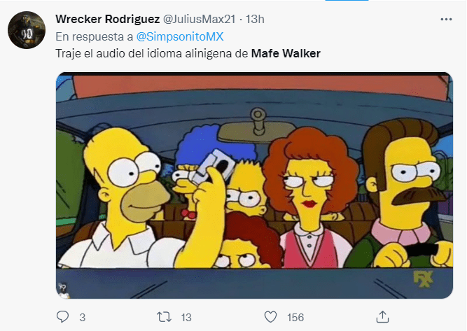 meme de los Simpson sobre la mujer que habla idioma alienígena 