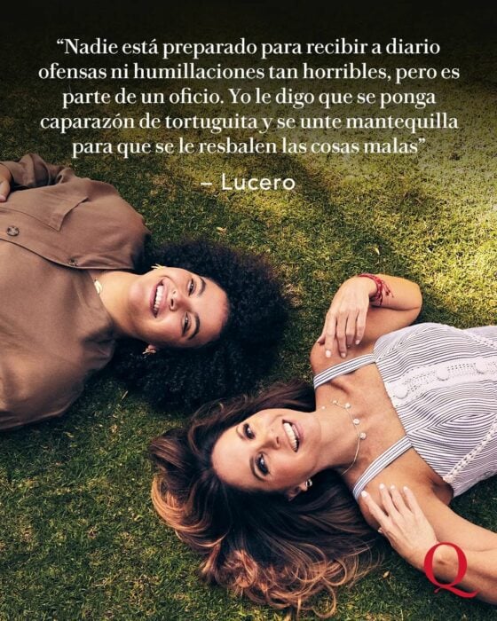Lucero junto a su hija posando para la portada de la revista Quién 