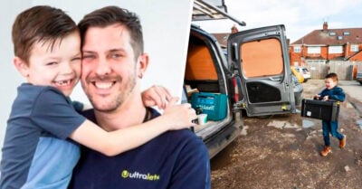 No tenía con quien dejar a su hijo y lo llevó al trabajo; su jefe le dio su primer sueldo al pequeño