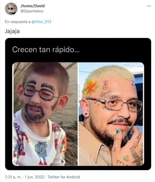 meme de Christian Nodal comparado con una imagen de Dewey de la serie de Malcolm el de en medio 