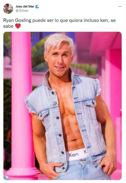 Tuit sobre Primer vistazo a Ryan Gosling como Ken en el live action de Barbie