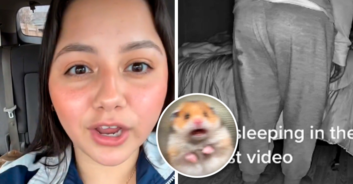 Spooky!  He records himself sleeping and discovers that her mother-in-law spies on her at night