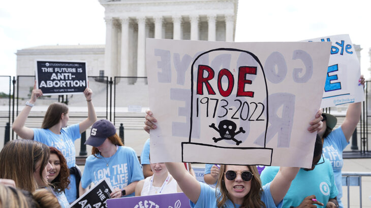 Demonstrations for the abolition of Roe vs.  Wade outside the United States Supreme Court