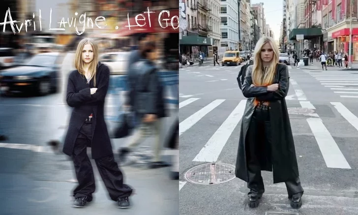 Avril Lavigne recrea portada de Let Go