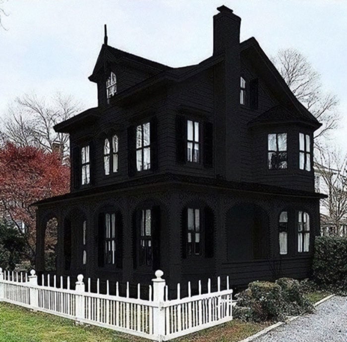 totally black house