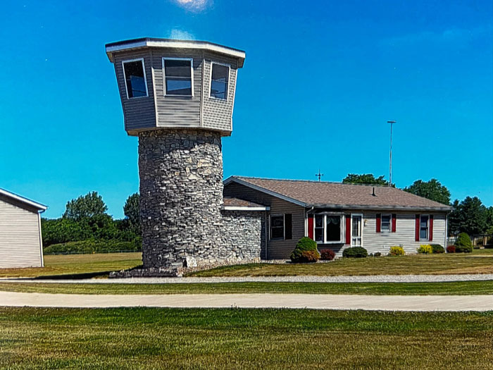 house with control tower